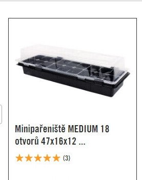 Minipařeniště MEDIUM 18 otvorů 47x16x12