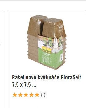Rašelinové květináče FloraSelf 7,5 x 7,5
