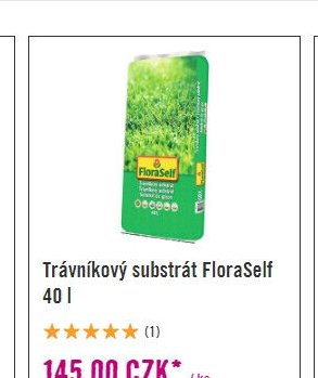 Trávníkový substrát FloraSelf 40 l