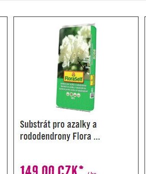 Substrát pro azalky a rododendrony Flora ...