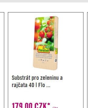 Substrát pro zeleninu a rajčata 40 l Flo