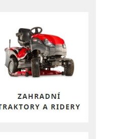 Zahradní traktory a ridery