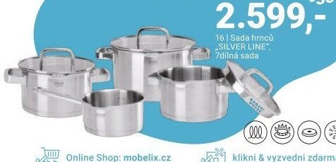 Sada hrnců SILVER LINE, 7dílná sada