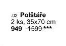 Polštáře 2 ks