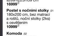 Postel s nočními stolky