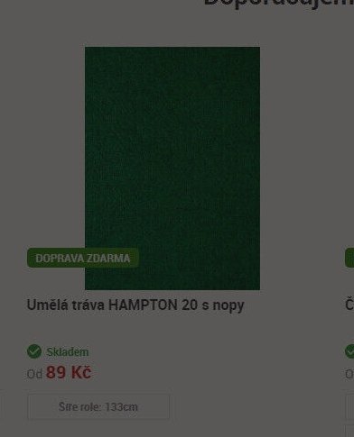 Umělá tráva HAMPTON 20 s nopy