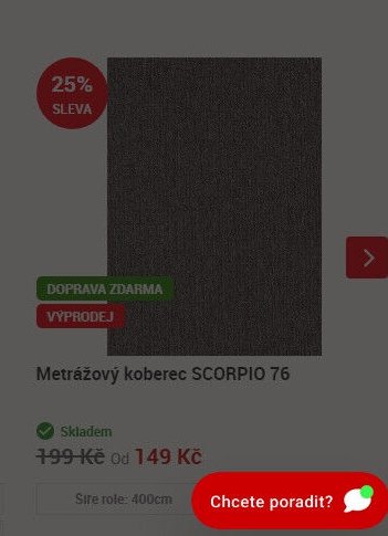 Metrážový koberec SCORPIO 76
