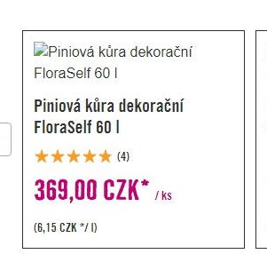 Piniová kůra dekorační FloraSelf 60 l