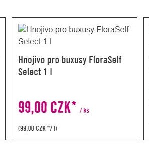 Hnojivo pro buxusy FloraSelf Select 1 l