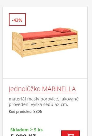 Jednolůžko MARINELLA