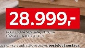 Postelová sestava, plocha lůžka cca 180x200 cm