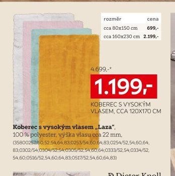 Koberec s vysokým vlasem „Laza“