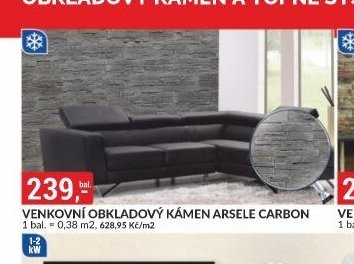 VENKOVNÍ OBKLADOVÝ KÁMEN ARSELE CARBON