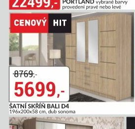 ŠATNÍ SKŘÍŇ BALI D4