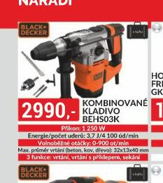 Black & Decker kombinované kladivo BEHS03K