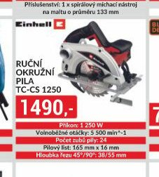 Einhell ruční okružní pila TC-CS 1250