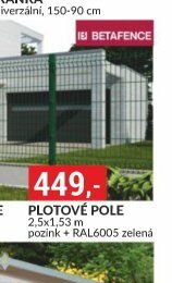 Plotové pole 2,5x1,53 m