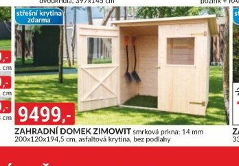 Zahradní domek Zimowit 200x120x194,5 cm