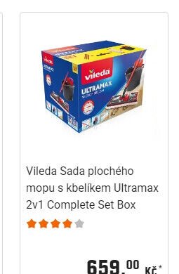 Vileda Sada plochého mopu s kbelíkem Ultramax 2v1 Complete Set Box