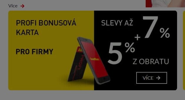 Profi bonusová karta pro firmy