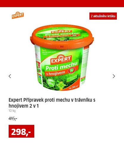 Expert Přípravek proti mechu v trávníku s hnojivem 2 v 1