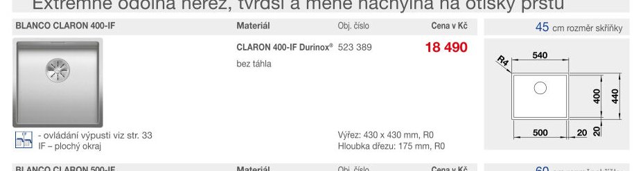 BLANCO CLARON 400-IF
