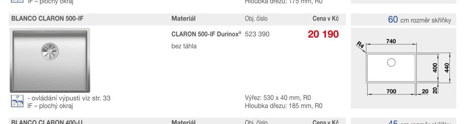 BLANCO CLARON 500-IF
