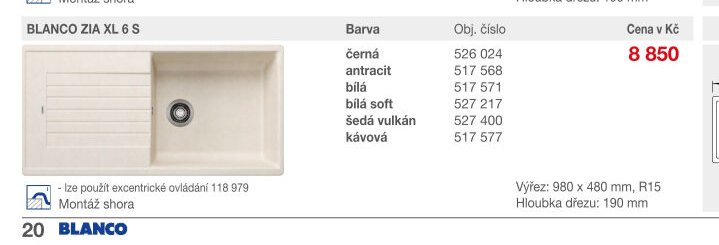 BLANCO ZIA XL 6 S