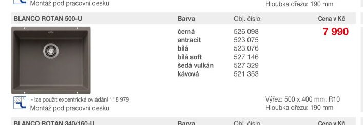 BLANCO ROTAN 500-U
