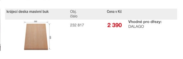 krájecí deska masivní buk