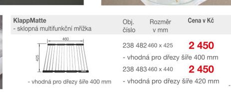 KlappMatte - sklopná multifunkční mřížka 238 482