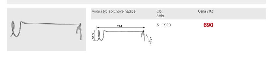 vodicí tyč sprchové hadice