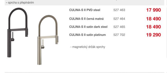CULINA-S II černá matná