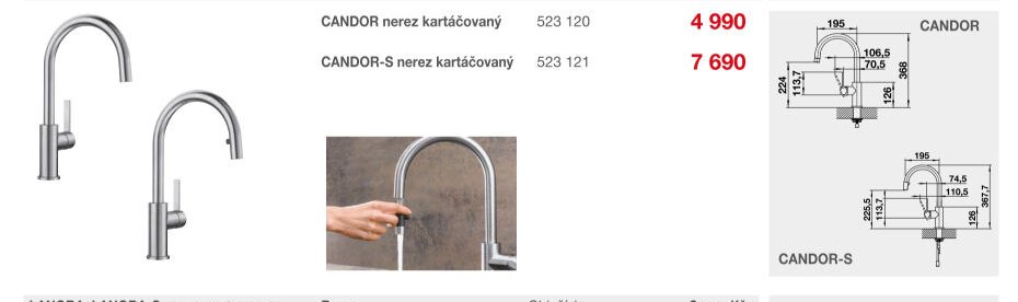 CANDOR-S nerez kartáčovaný