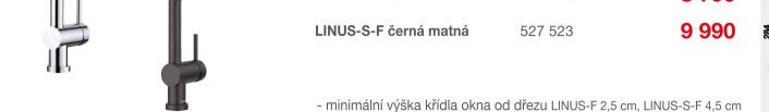 LINUS-S-F černá matná