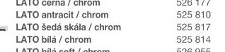 LATO šedá skála / chrom