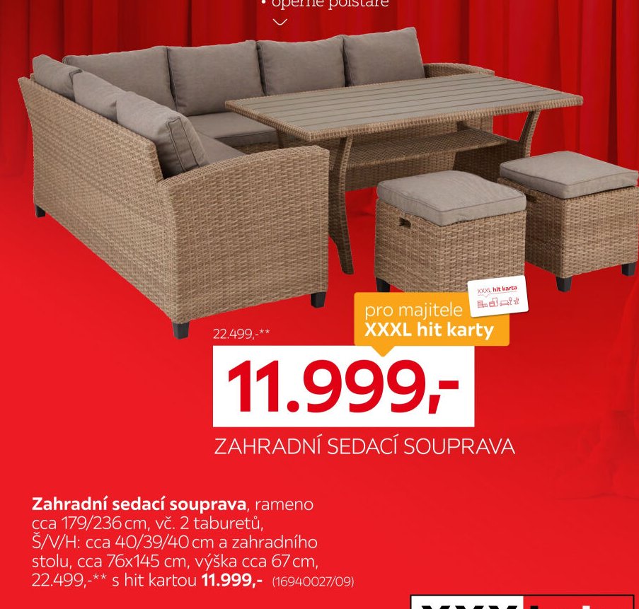 Zahradní sedací souprava