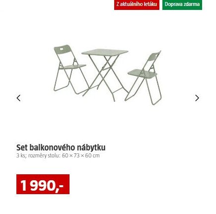 Set balkonového nábytku