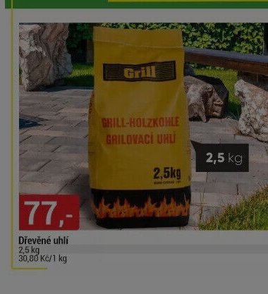 Dřevěné uhlí 2,5 kg