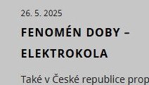 Fenomén doby - elektrokola