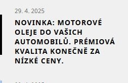 Novinka: Motorové oleje