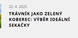 Trávník jako zelený koberec