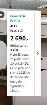 ALEX Psací stůl