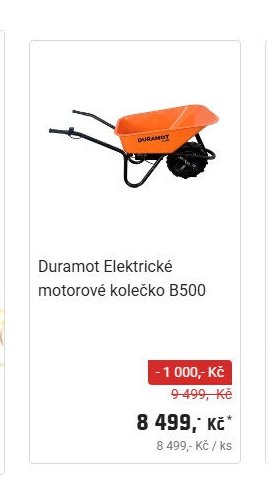Duramot Elektrické motorové kolečko B500