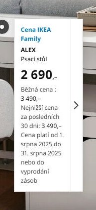 ALEX Psací stůl
