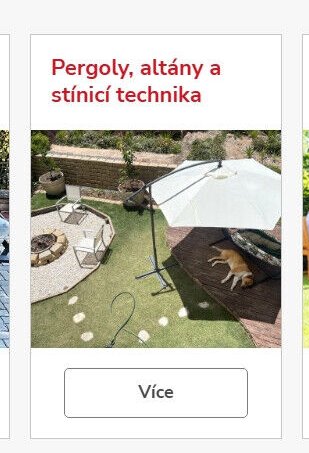 Pergoly, altány a stínicí technika