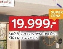 Skříň s posuvnými dveřmi, šířka cca 271 cm
