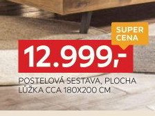 Postelová sestava, plocha lůžka cca 180x200 cm