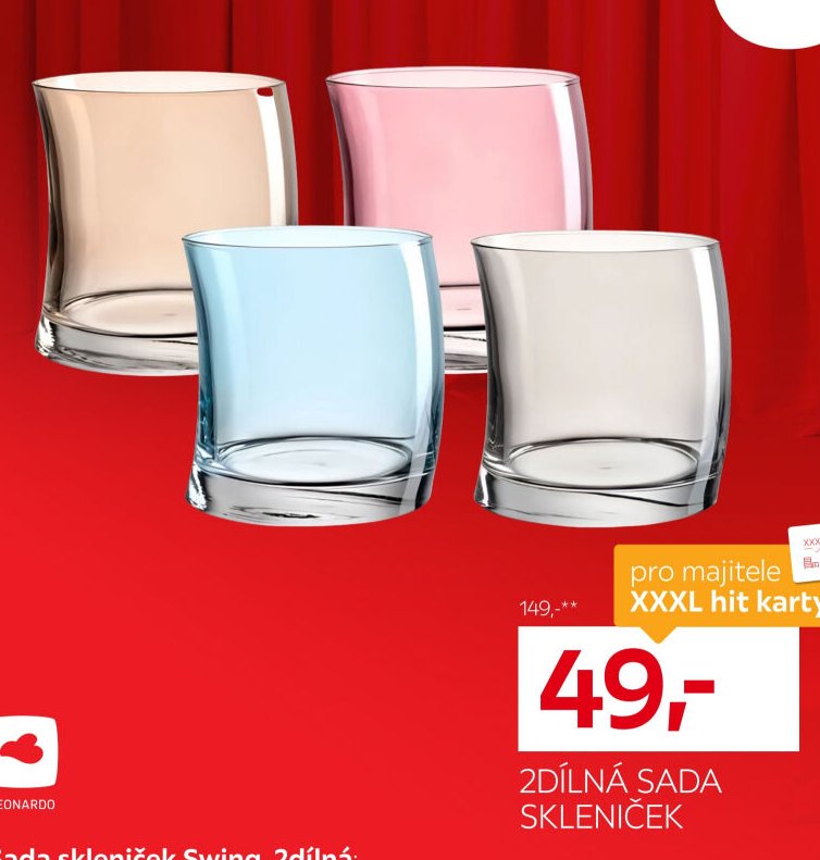 Sada skleniček Swing, 2dílná