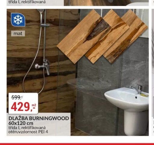 DLAŽBA BURNINGWOOD 60x120 cm